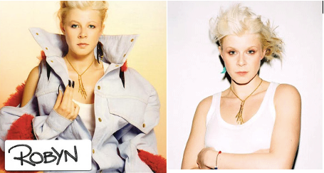 Singer Robyn wearing Chicken Feet necklace by David&Martin