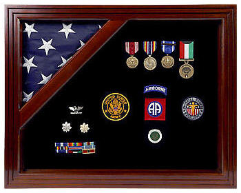 Military Award Shadow Box With Display Case