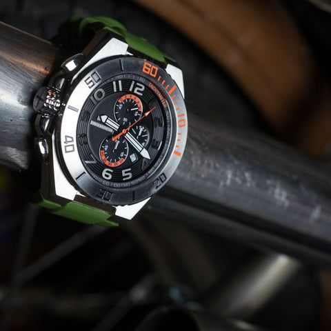 xts chronograph chrono bullfrog green