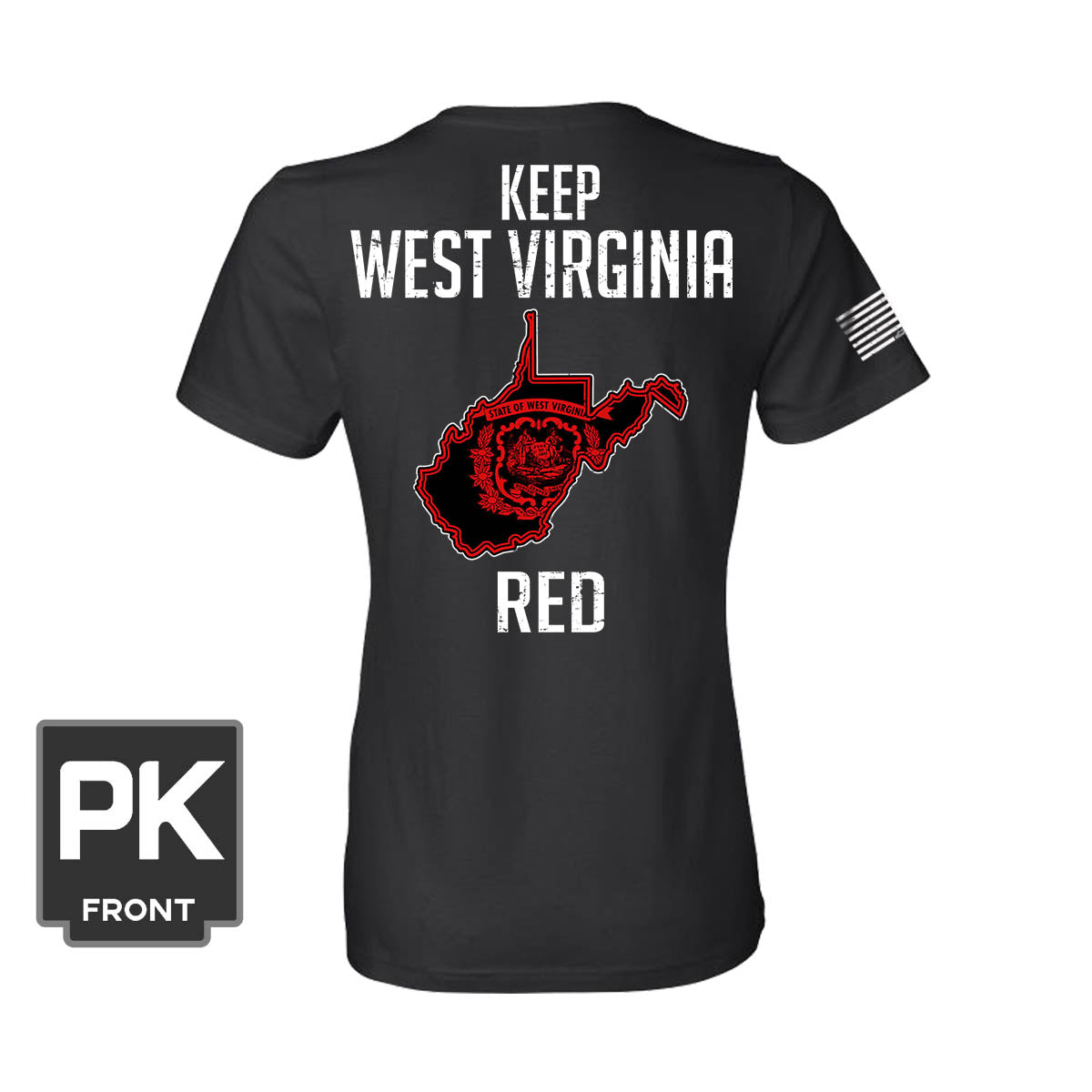 Keep Wv Red State Flag Women S T Shirt Printedkicks