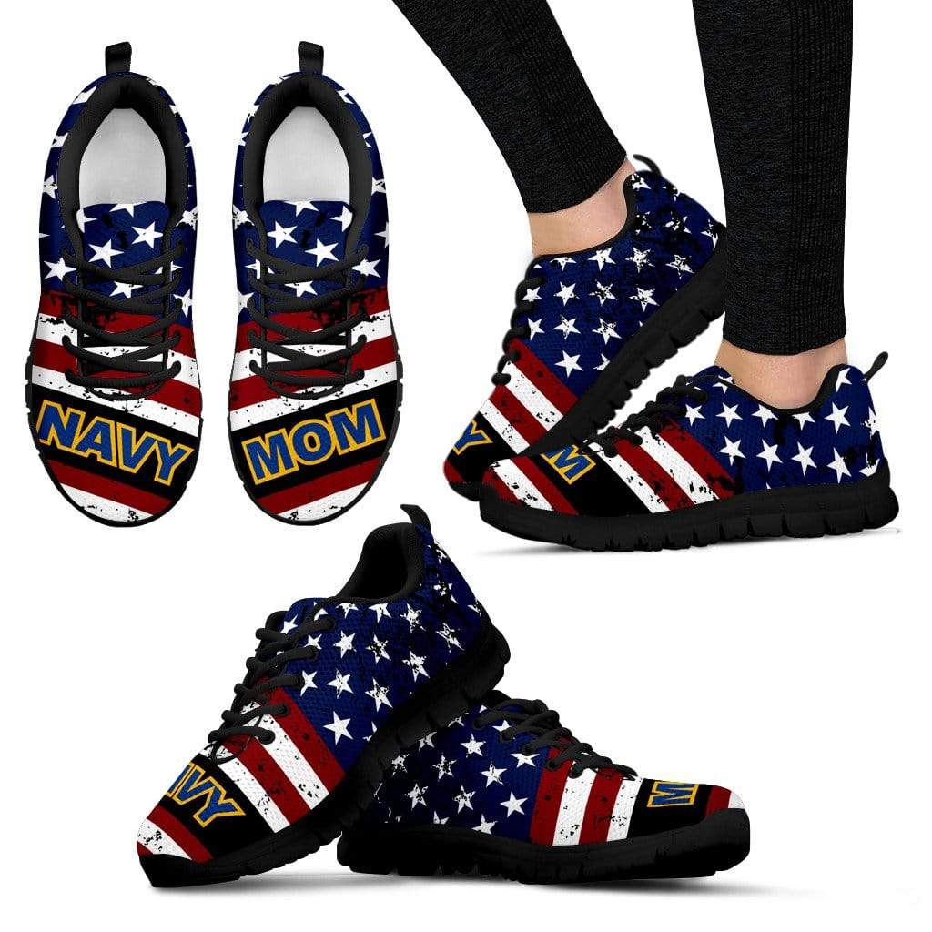 Navy Mom Premium Mesh Sneakers 