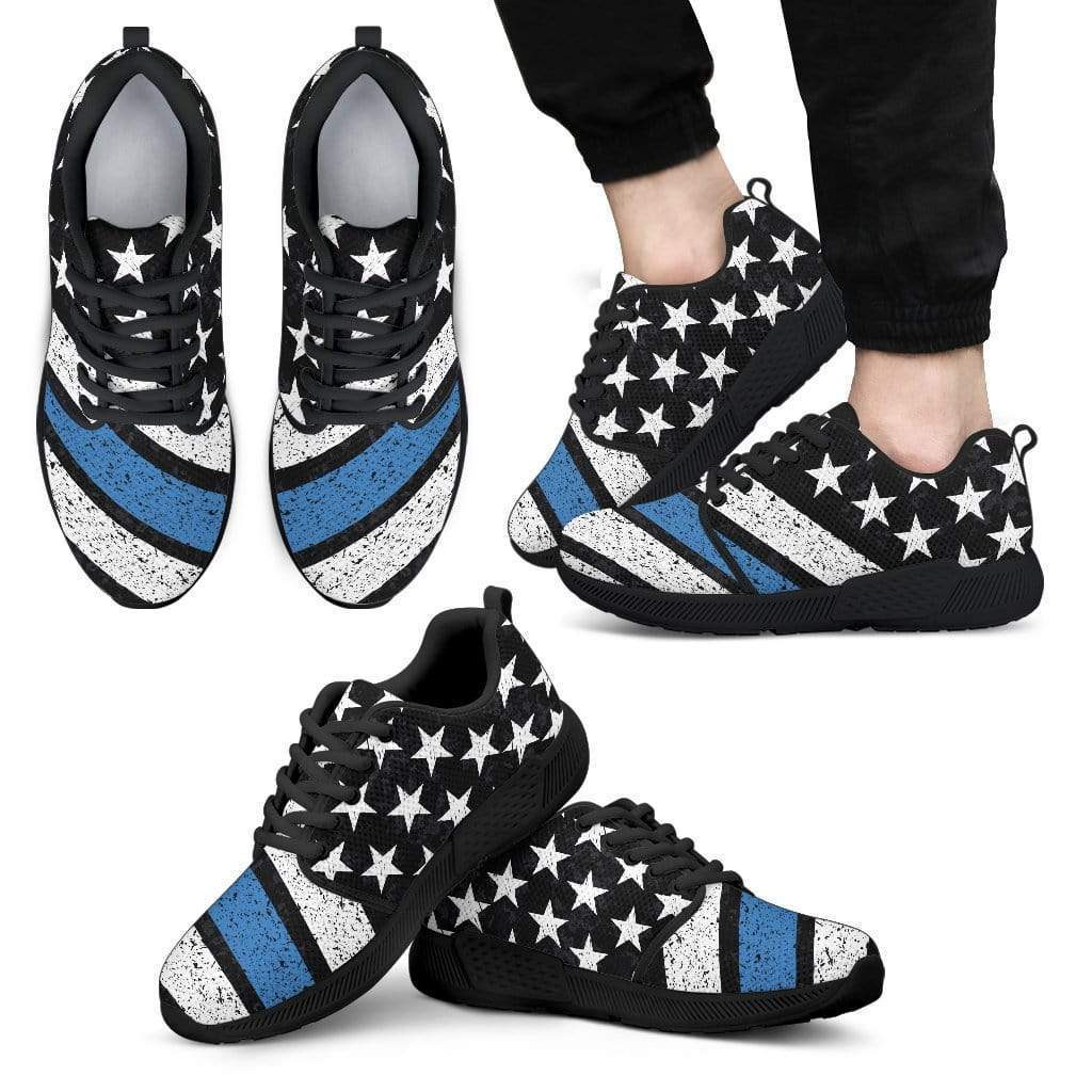 Thin Blue Line Flag Athletic Sneakers 