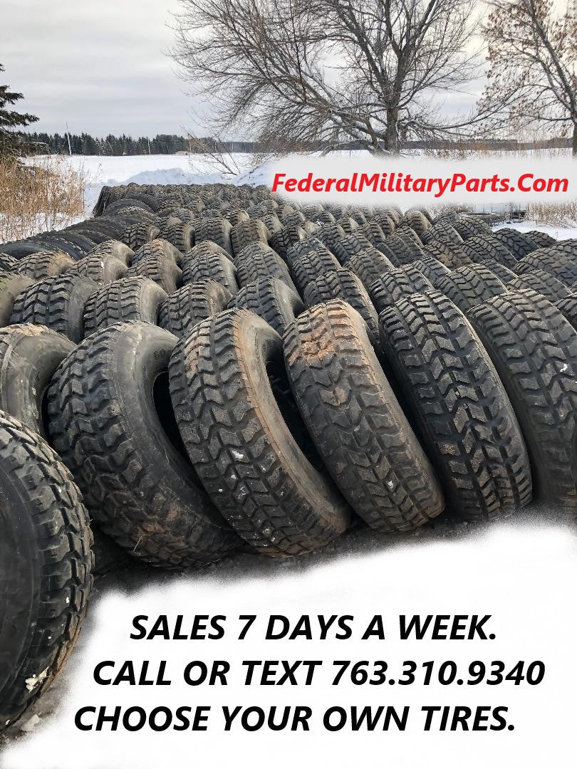 Humvee Tires - Matched Set of Four or Five - 37