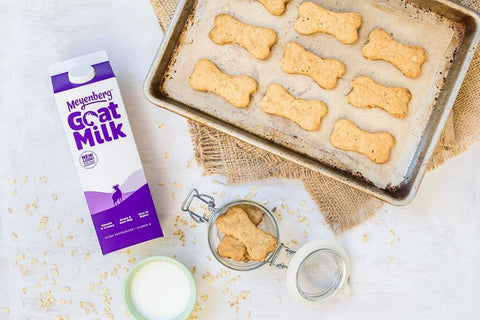 Goat's milk and dog biscuits