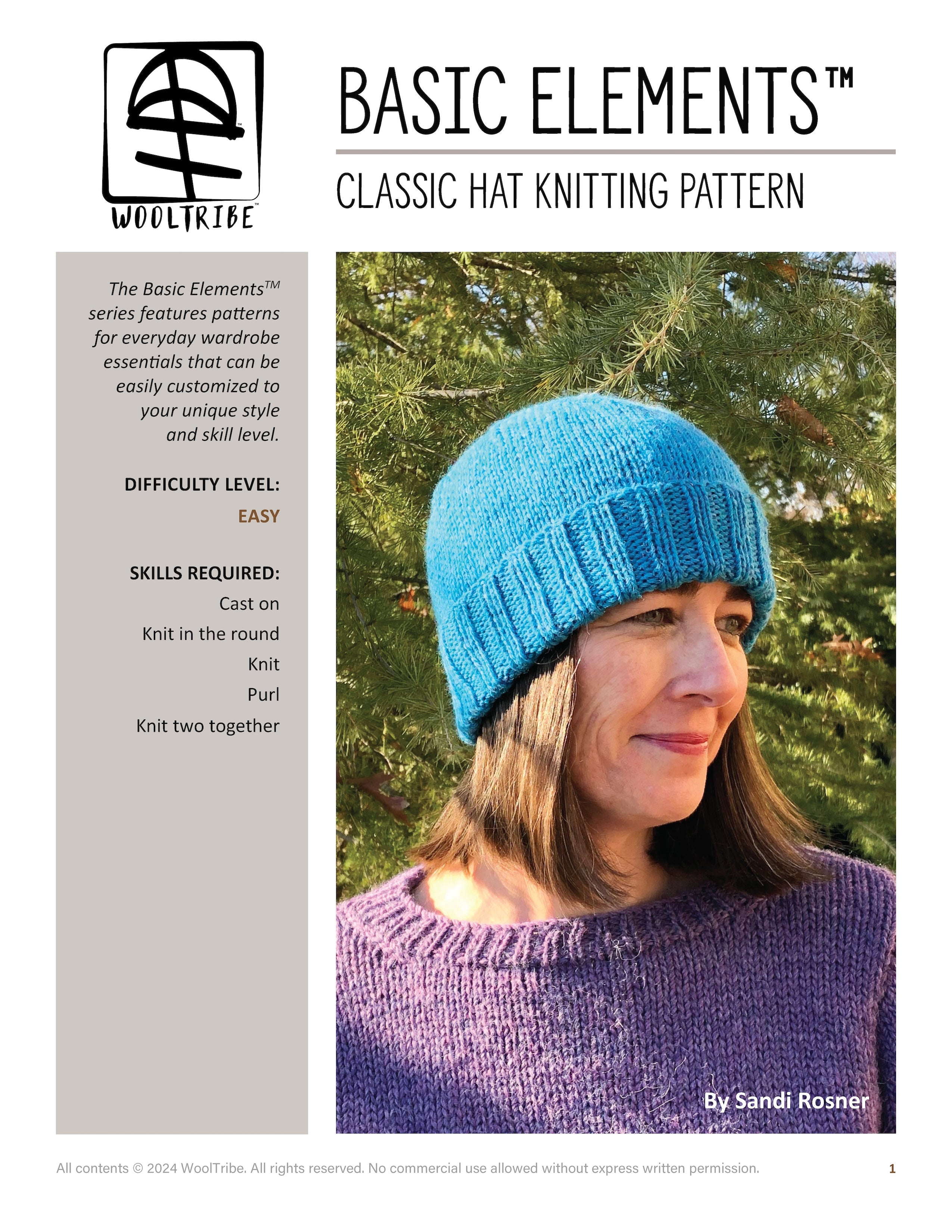 Basic Elements™ Classic Hat Knitting Pattern