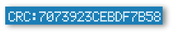 CRC checksum bit by bit
comparison