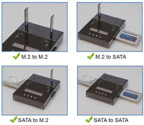 M.2 PCIe NVMe duplication
SATA SSD interface types