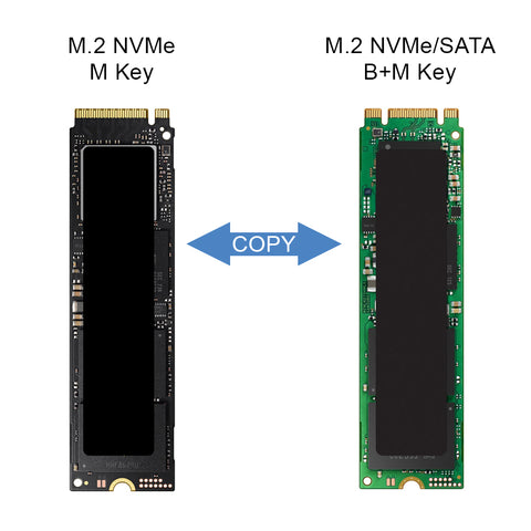 M.2 PCIe NVMe duplicator SATA M and B+M key NGFF
AHCI