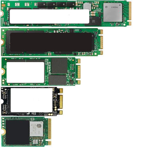 M.2 PCIe NVMe drive sizes 2230 2242
2260 2280 22110 3030 3042 3060 3080