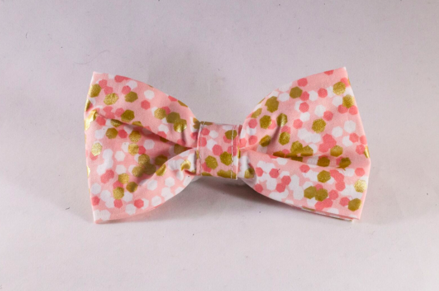 pink bow tie dog collar