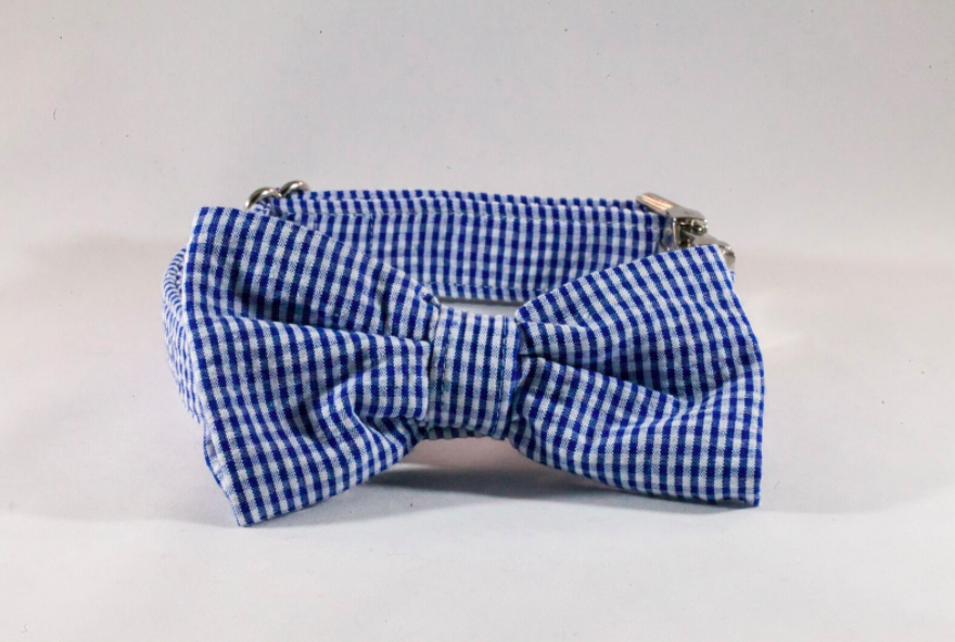 navy blue dog bow tie