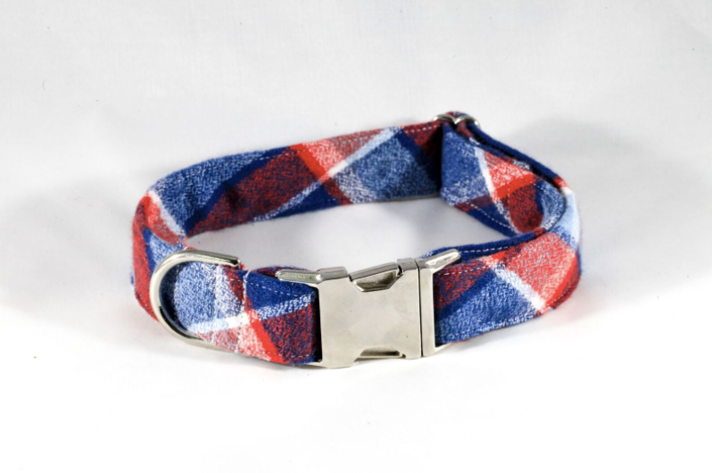 flannel dog collar