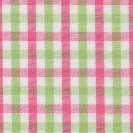 Preppy Pink and Green Gingham Dog Bow Tie