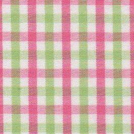 Preppy Pink and Green Gingham Dog Collar