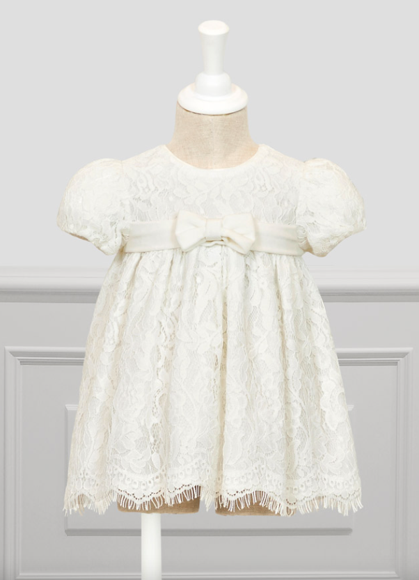 Baby Baptism Dress Toddler Girls Lace Crochet O-neck Ruffled-sleeve Bubble  Skirt For Birthday Party Banquet 0-24 Months Sweet - Dresses - AliExpress