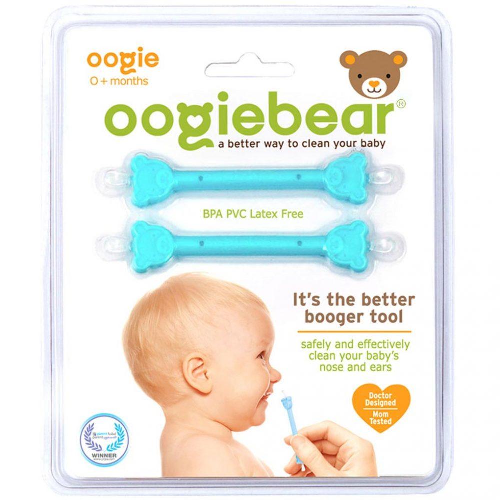 Oogiebear 2-Pack Infant Nose & Ear Cleaner with Case in Blue