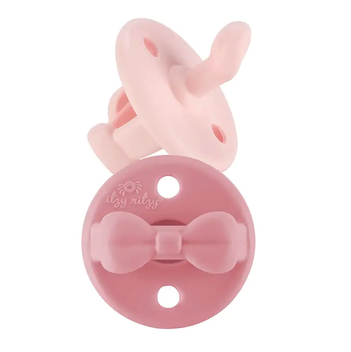 Itzy Ritzy Soother Natural Rubber Pacifier - 0-6M | Apricot & Terracotta