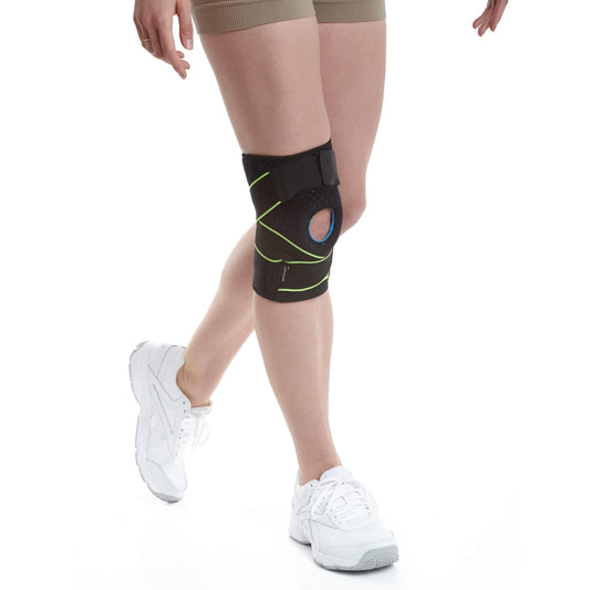 Bodytonix Hinged Knee Brace Support, Open patella, Hidden Hinges