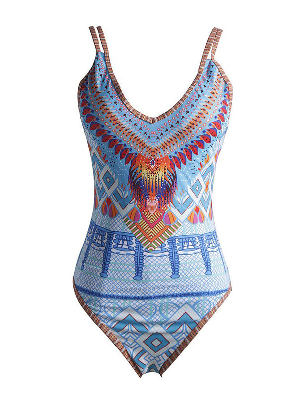 plus size miraclesuit gypsy odyssey printed one-piece swimsuit