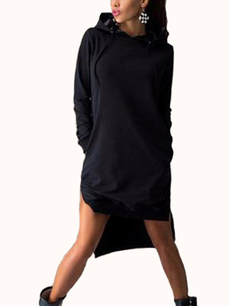 asymmetric hem hoodie