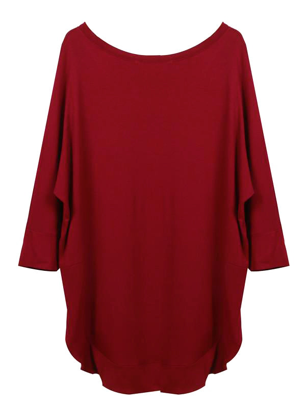 Wine Red Countryside Asymmetric Top