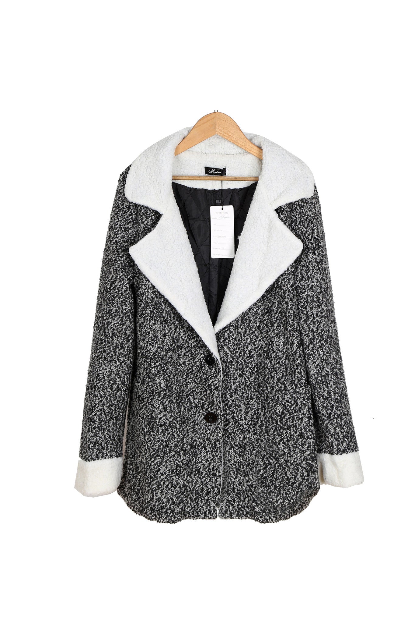 rosarymoon Fluffy Jacquard Quilted Coat - ジャケット・アウター