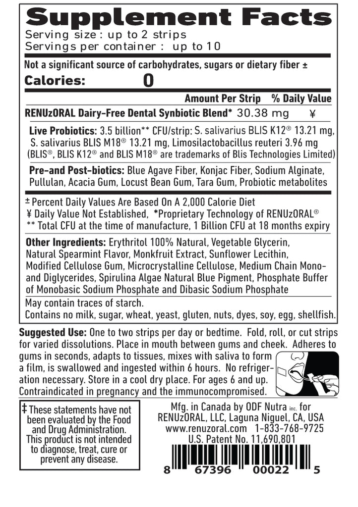 breathific supplement facts back label