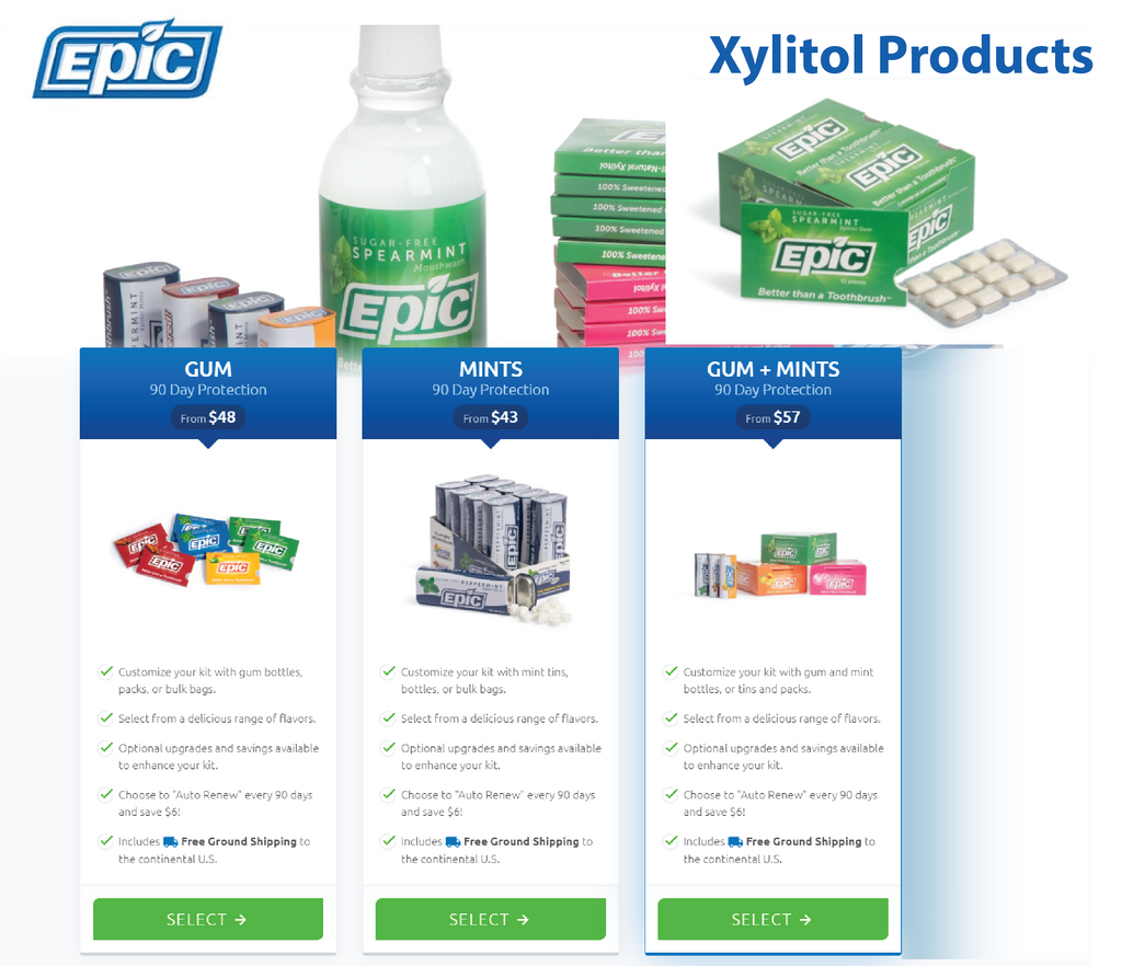 epic xylitol products