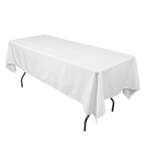 white cloth tablecloths