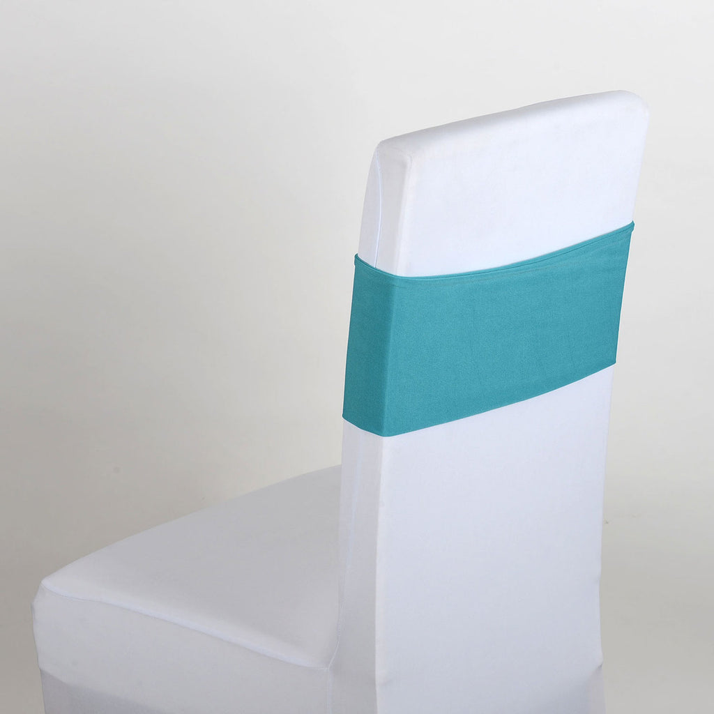 Turquoise Spandex Chair Sash 5 Pieces Your Wedding Linen
