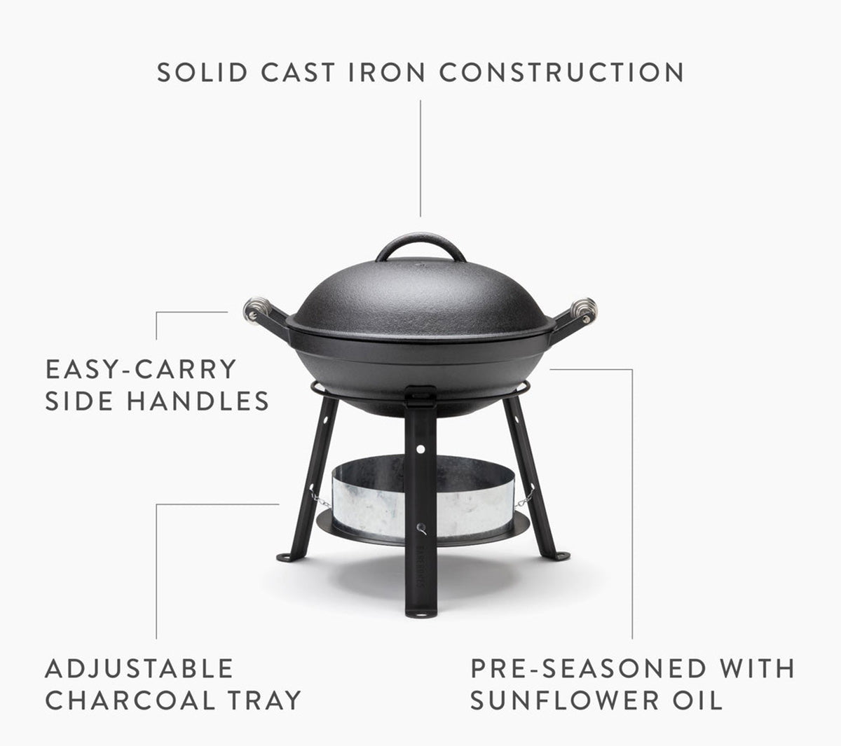 Barebones Living All-in-One Cast Iron Grill Features overview