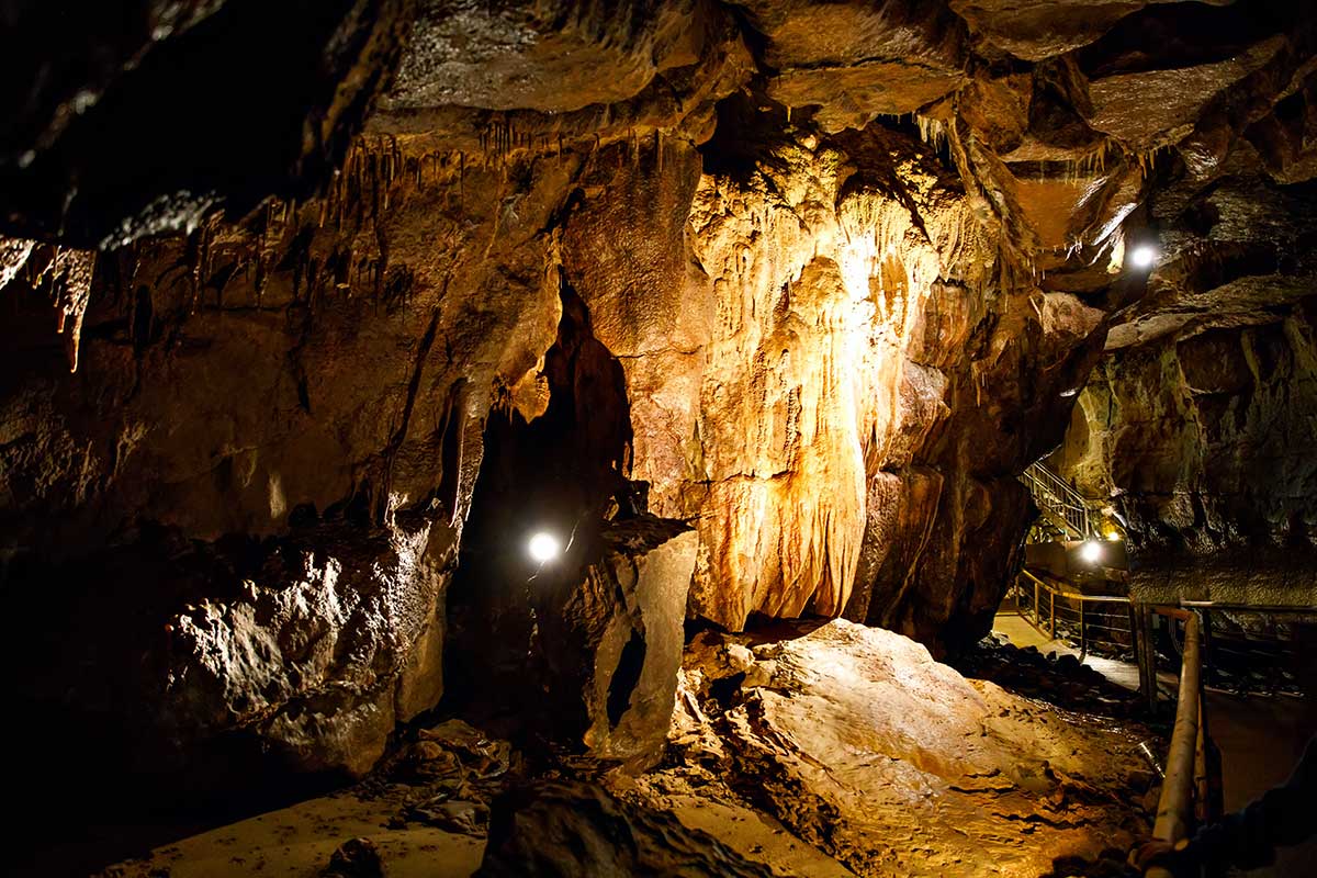 Marble Arch Caves in the Global Geopark in Fermanagh, Northern Ireland.