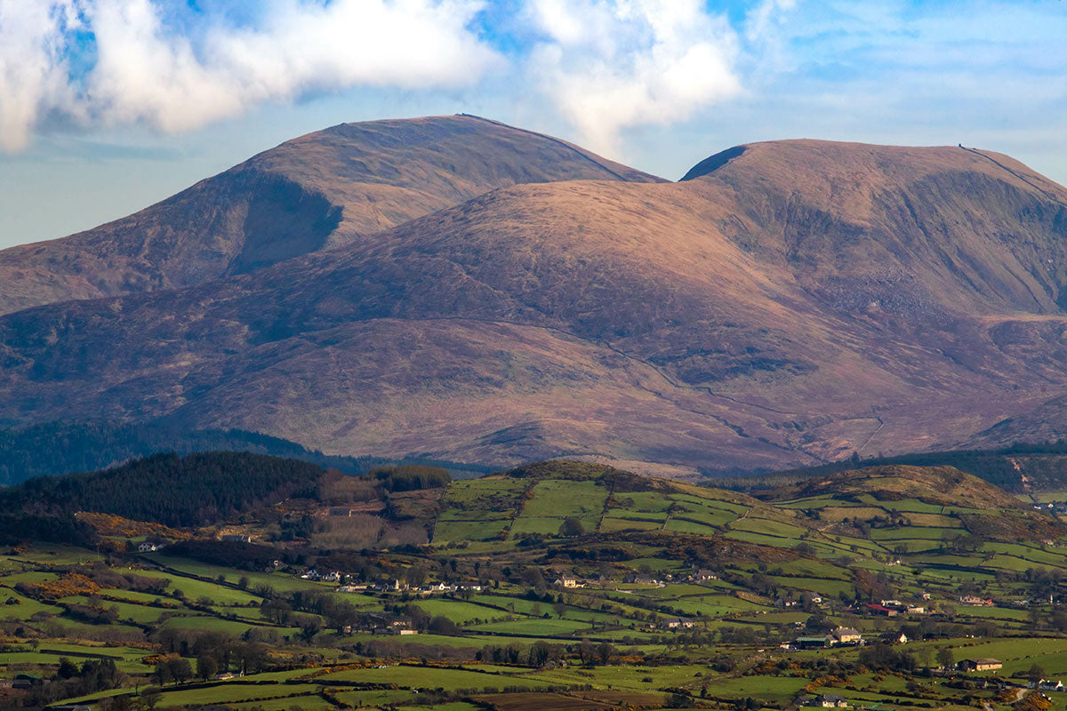 Slieve Donard, the highest point in Northern Ireland, as seen from the Windy Gap in  Banbridge