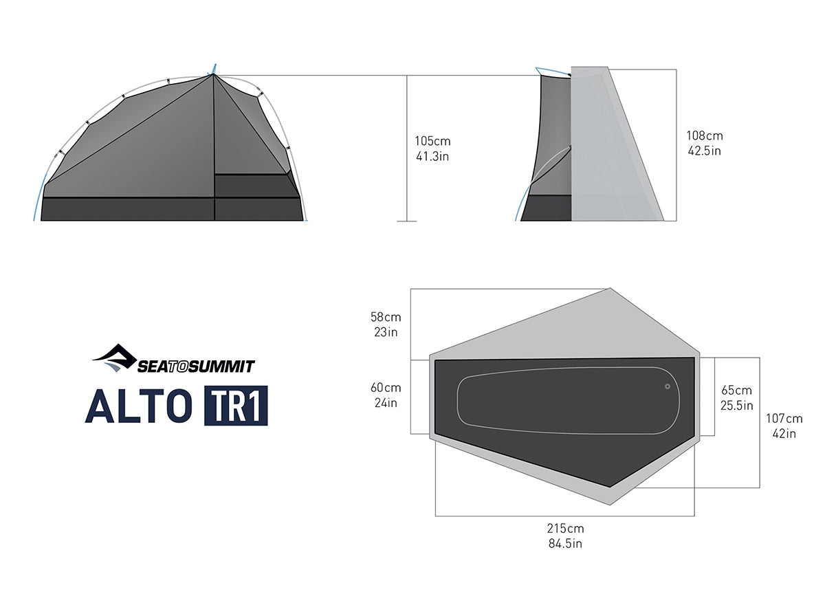 Sea to Summit Alto TR1 tent spec overview