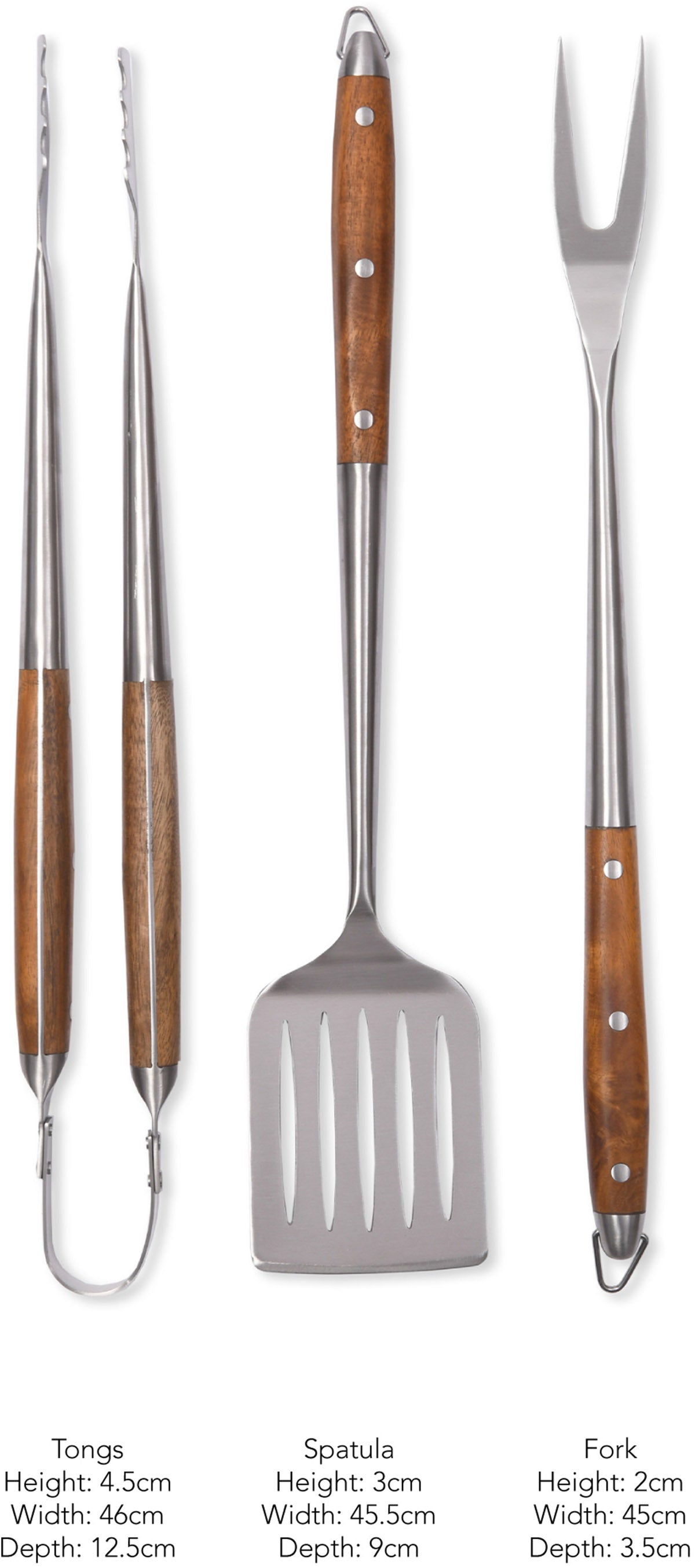 Garden Trading BBQ Tools | Set of 3 dimensions overview