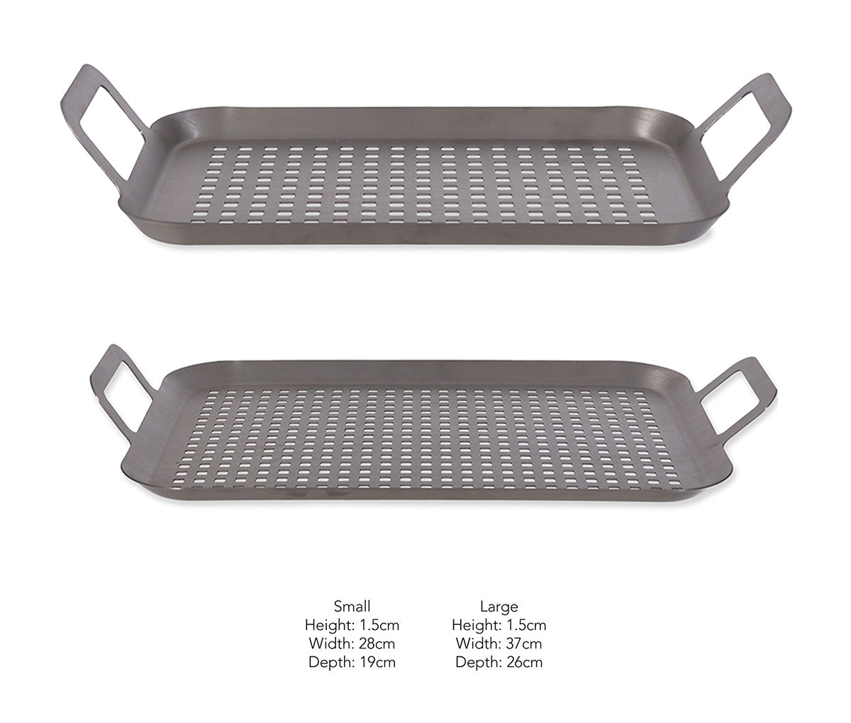 Garden Trading BBQ Trays | Set of 2 dimensions overview