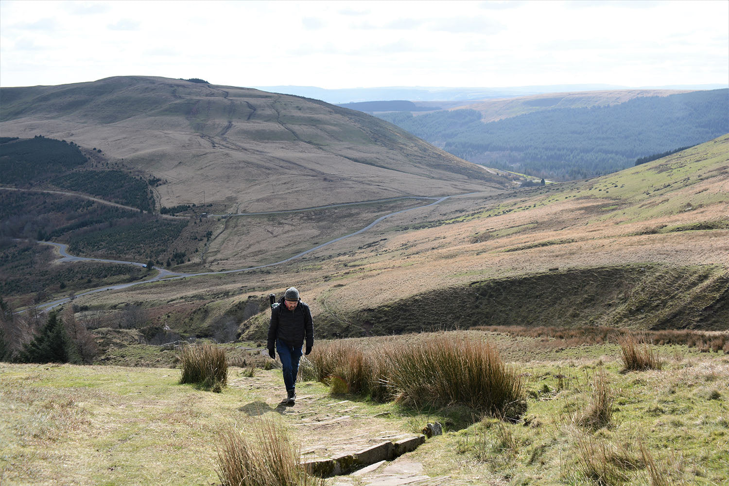 Walking the Beacons Way at Craig y Fan Ddu