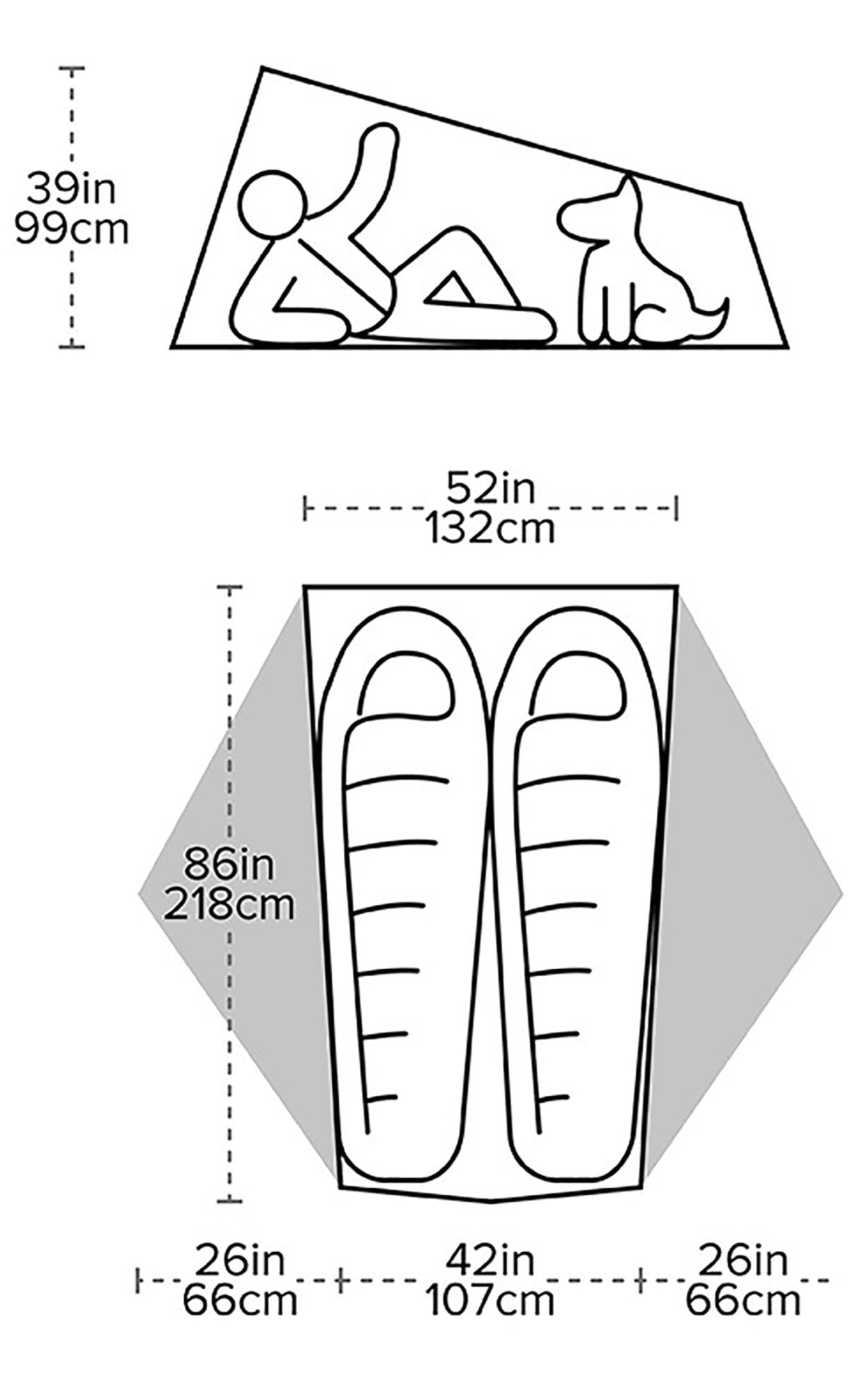 big agnes tiger wall ul2 grey yellow overview