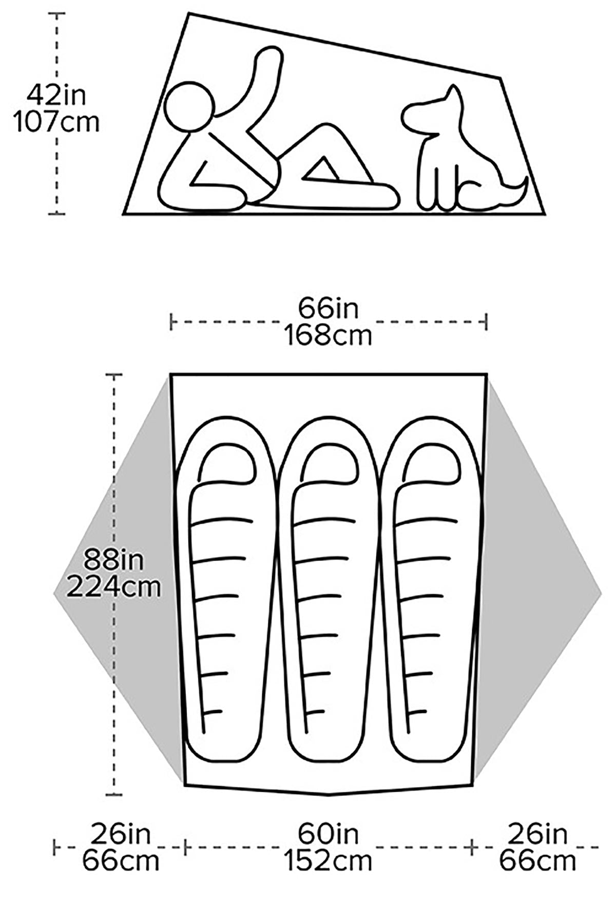 big agnes tiger wall ul3 grey yellow overview