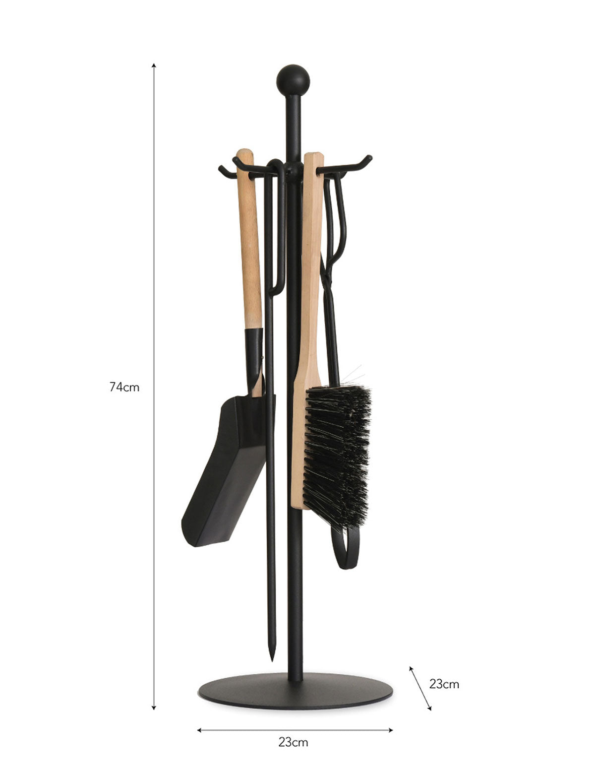 Garden Trading Jutland Fireside Tool Set dimensions overview