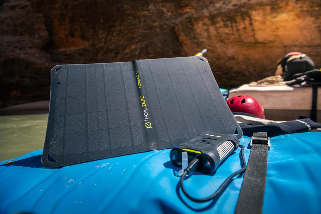 GoalZero solar charger set up