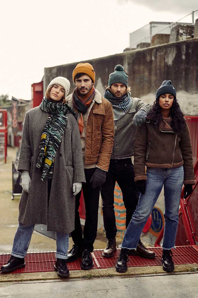 Group of people wearing beanie hats