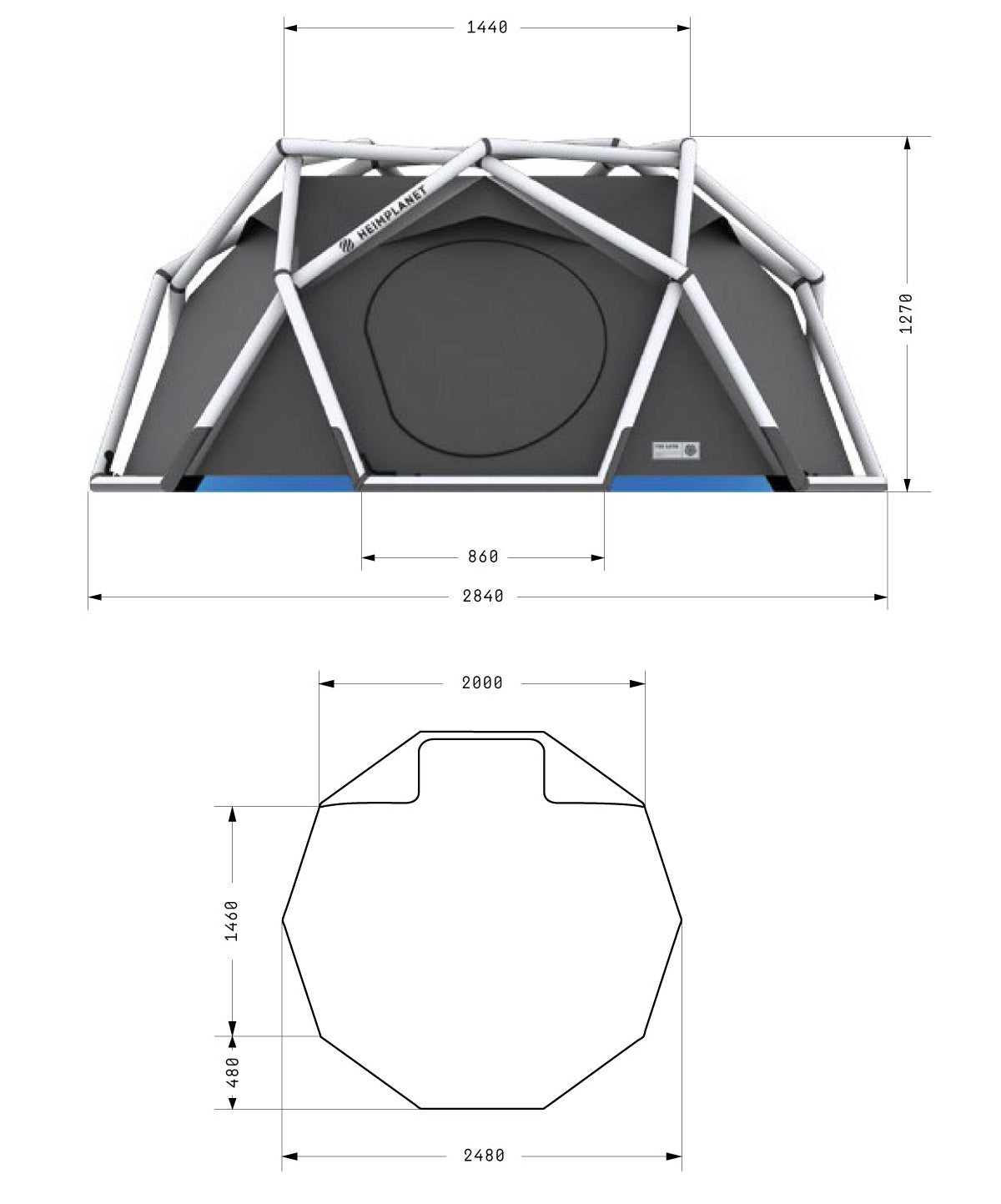 Heimplanet The Cave tent dimensions
