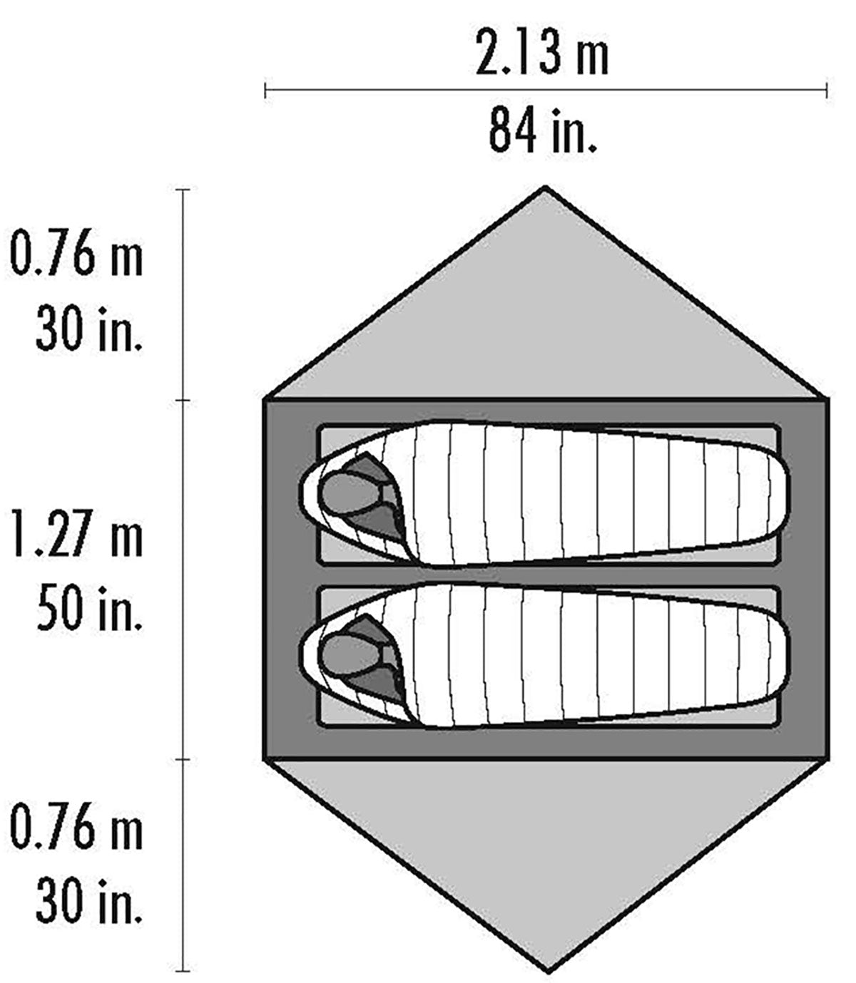 MSR Hubba NX Tent V7 Floor Plan