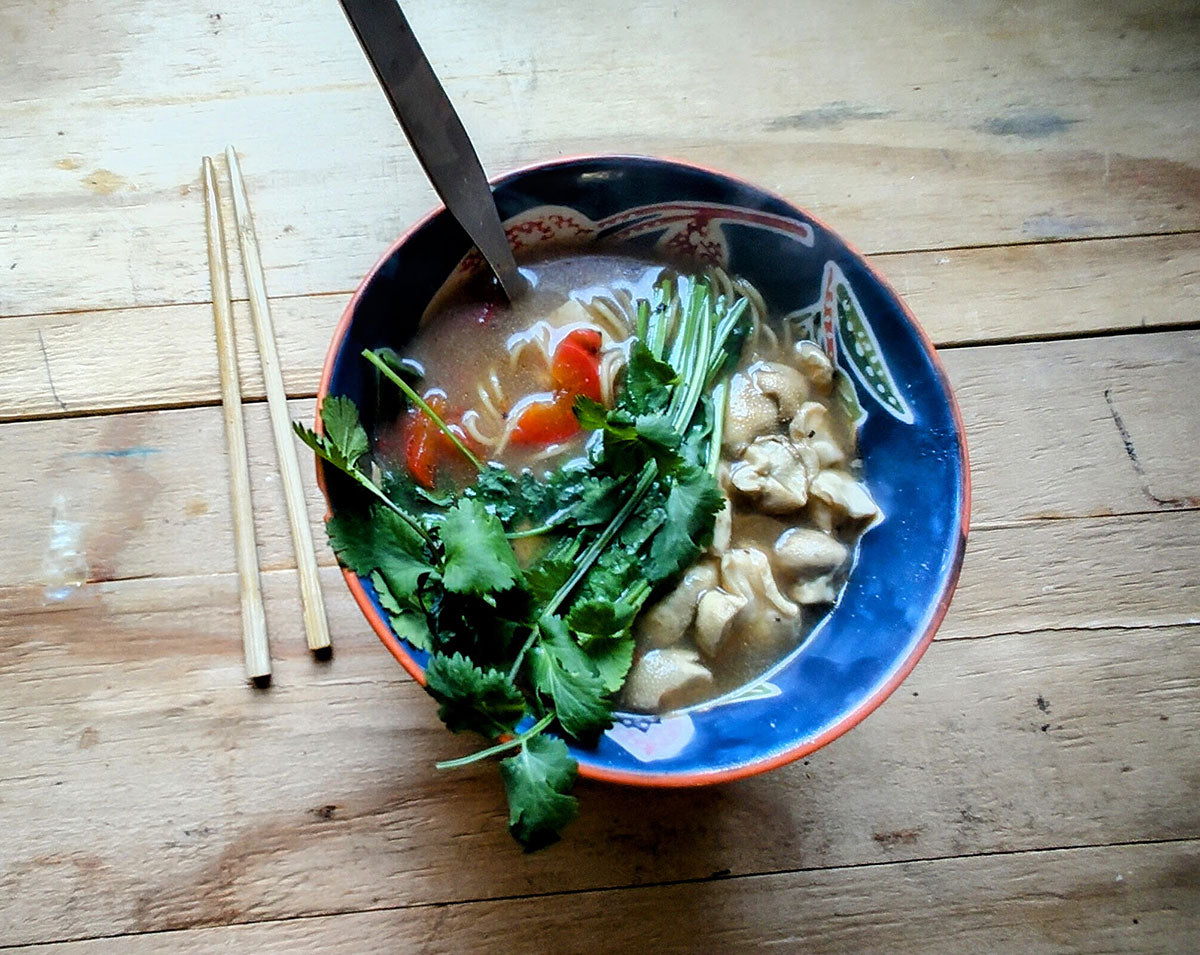 puffball mushroom dish