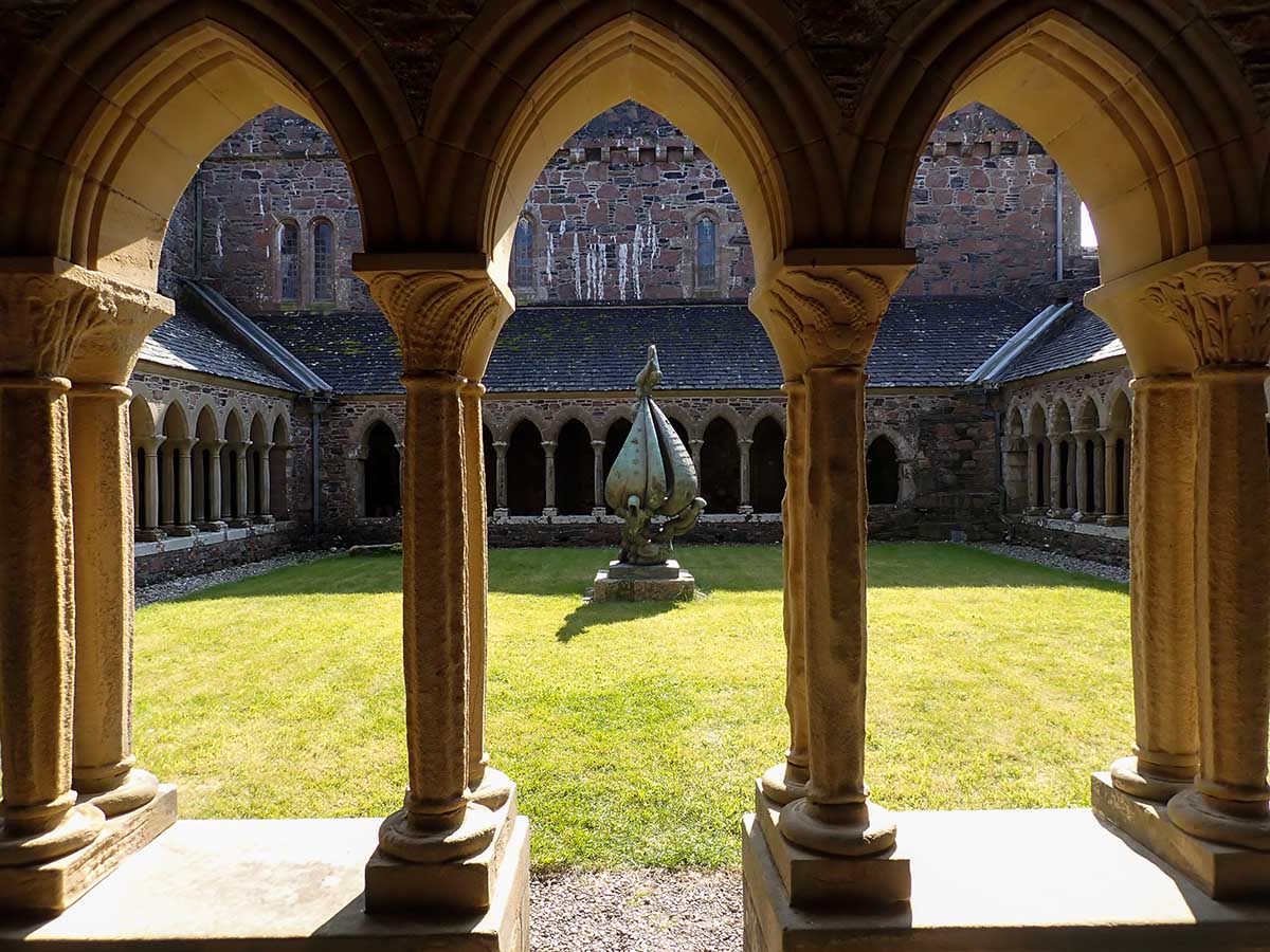 A glimpse inside ancient Iona Abbey.