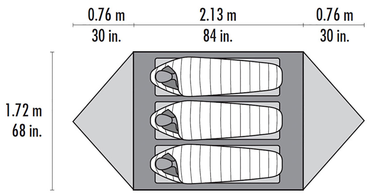 MSR Hubba NX Tent V7 Floor Plan