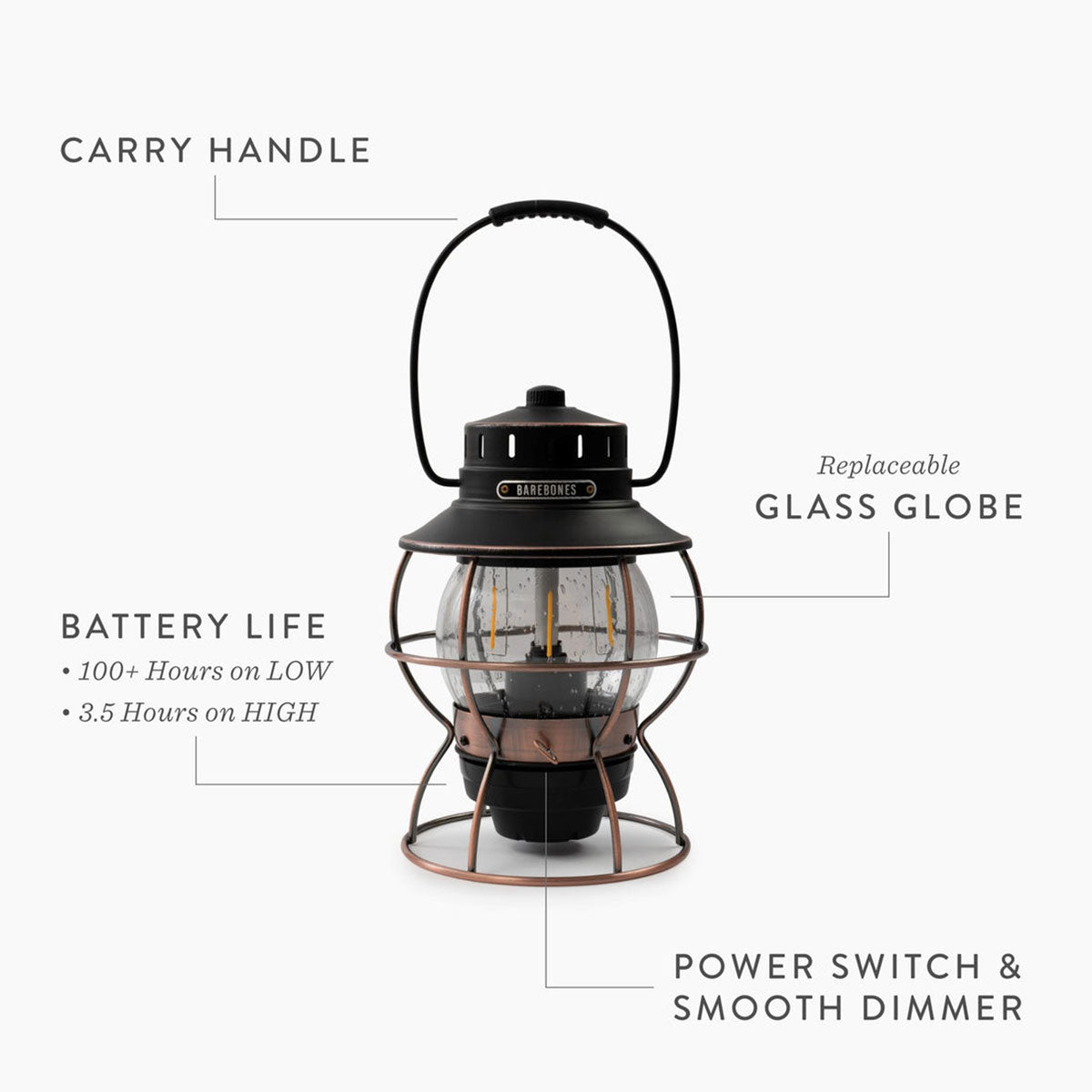 Barebones Living Railroad Lantern Features Overview