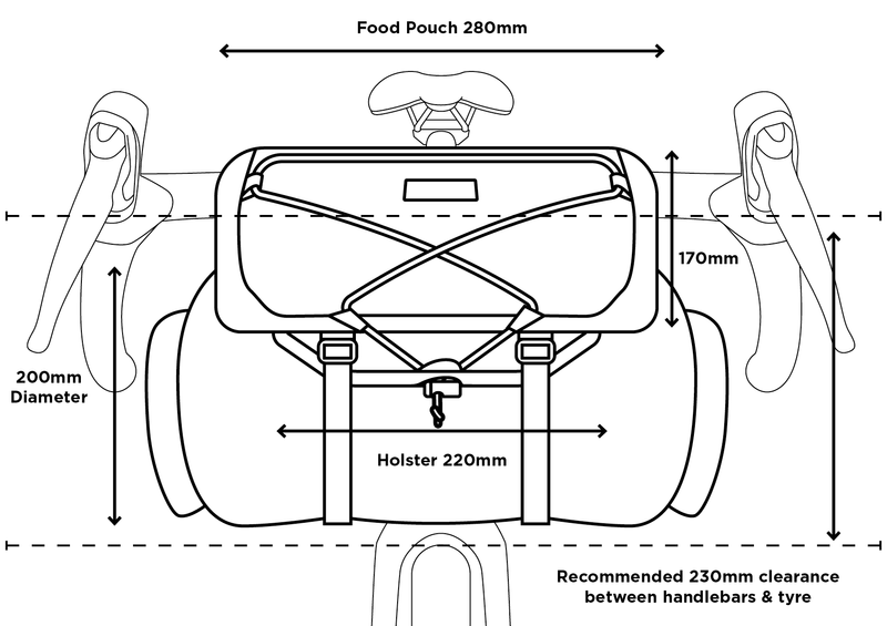 Restrap | Small Bar Bag | Bike Handlebar Bag | Bicycle Handlebar Bag | Black