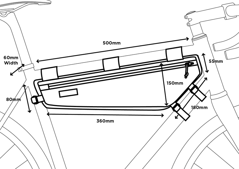 Restrap Frame Bag Large Size Guide